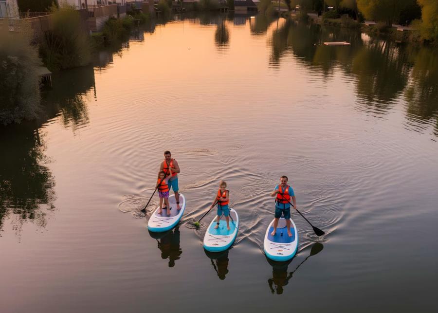paddle boarding at seven lakes country park