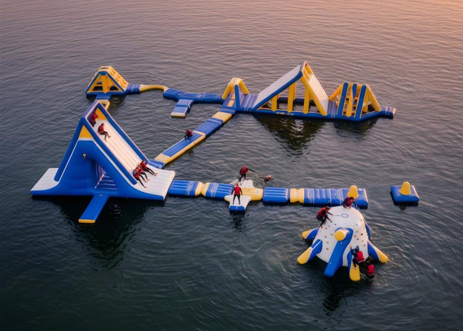 aqua park at seven lakes country park 