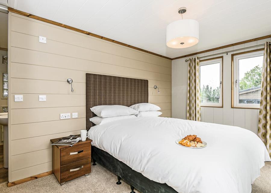 double bedroom in a luxury lodge 