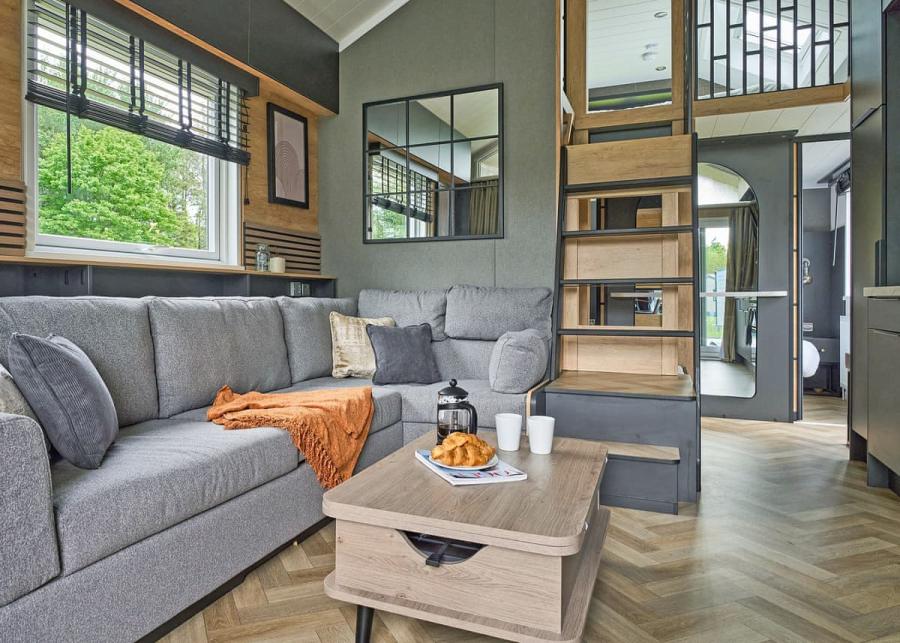 modern lodge interior at waxham sands holiday park 