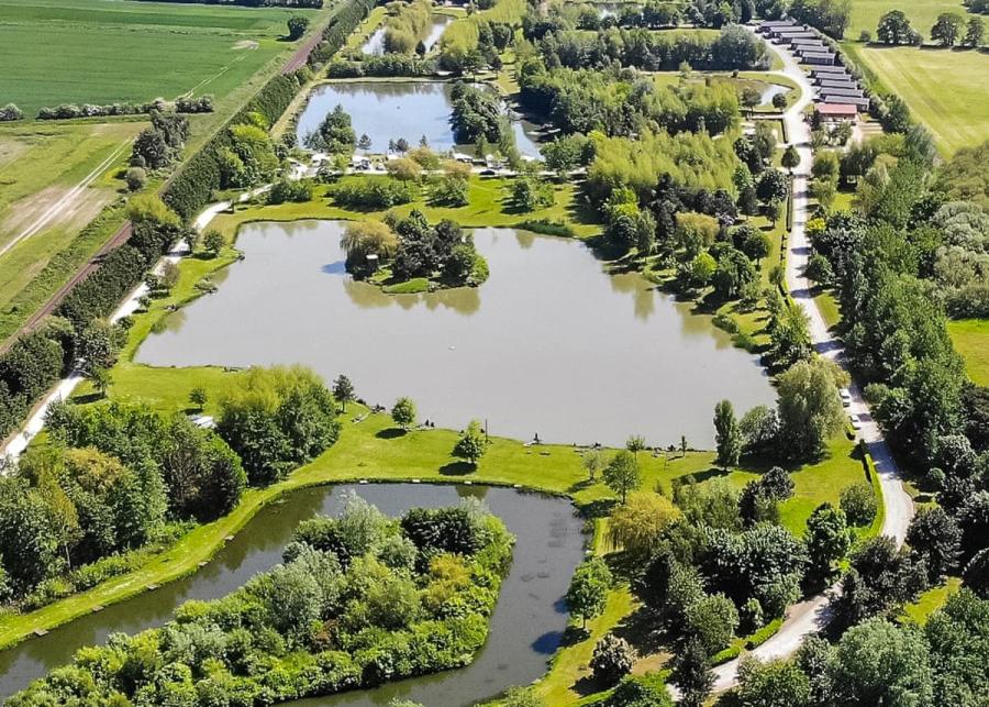 lakes at  wold view country park in lincolnshire