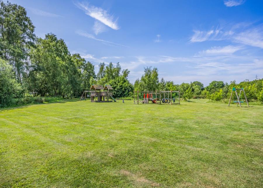 play area and green space at woodhall country park lodges near woodhall spa