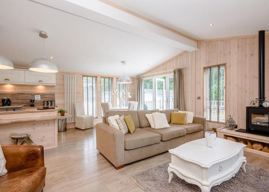open plan living in a lodge alder country park in norfolk