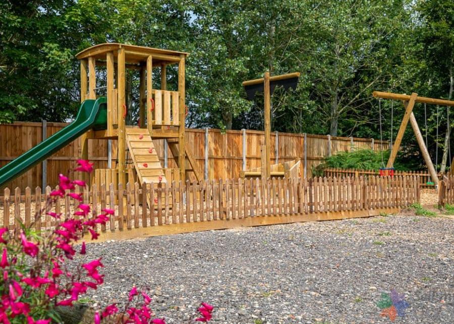 childrens play area at otters mead boutique lodges