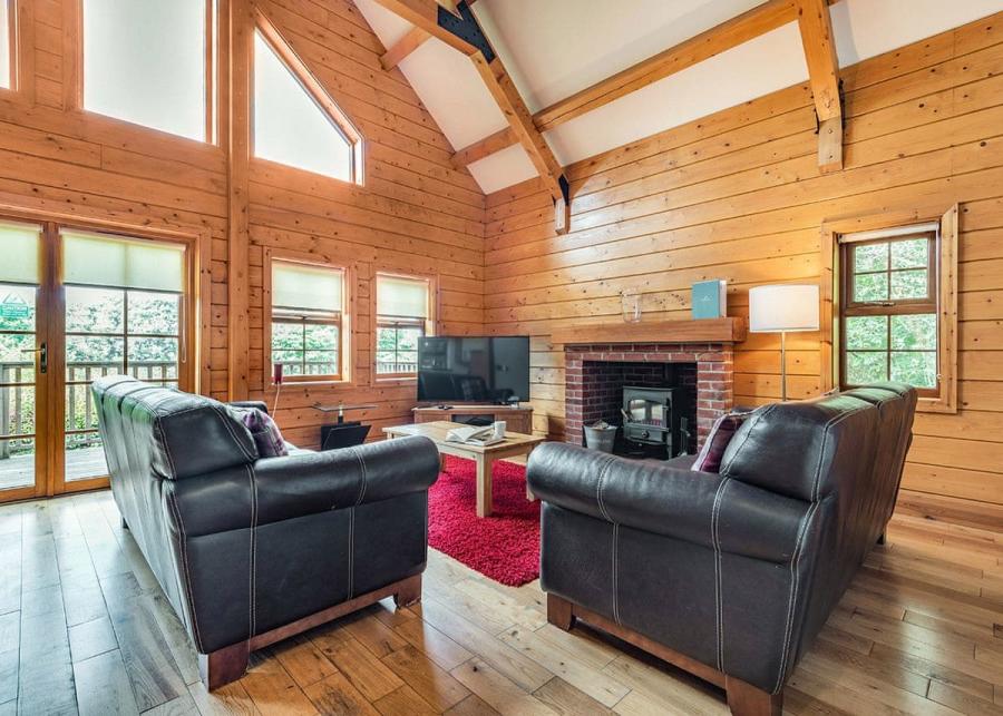 lodge interior at redbrick woodland lodges 