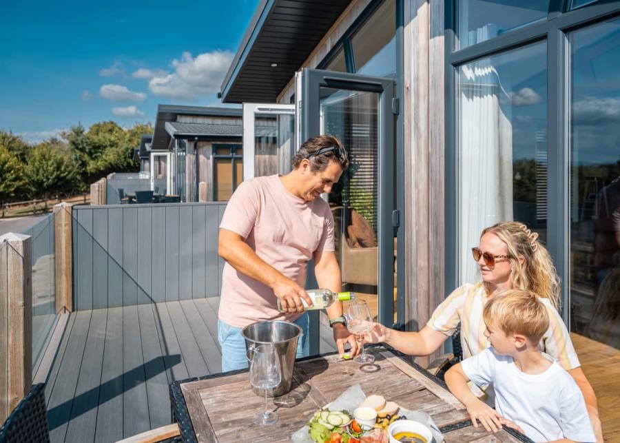 private lodge decking windmill retreat and spa
