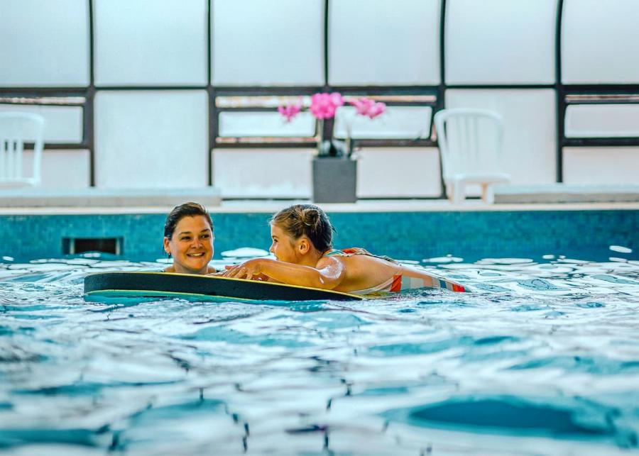 indoor pool at wooler riverside holiday park in wooler