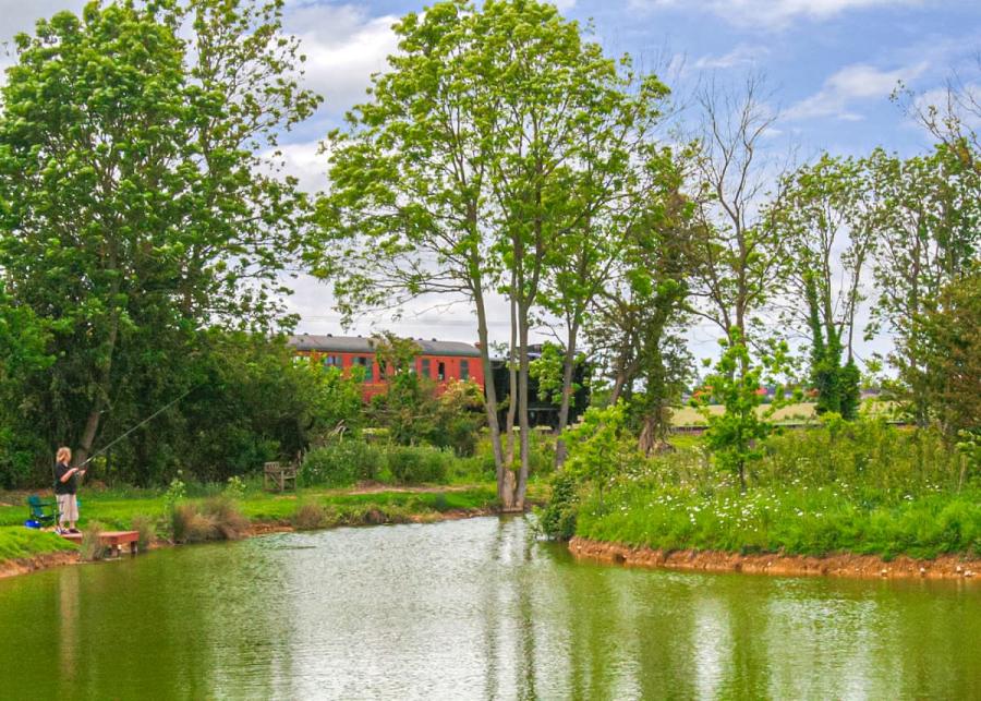 fishing lake at yaxham waters holiday park near dereham