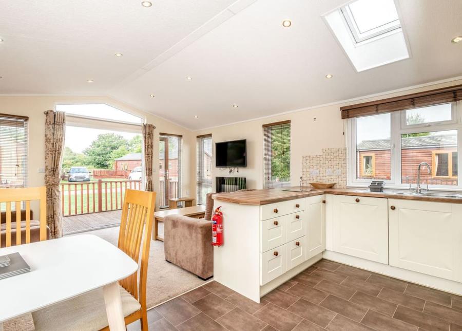 modern kitchen at yaxham waters holiday park