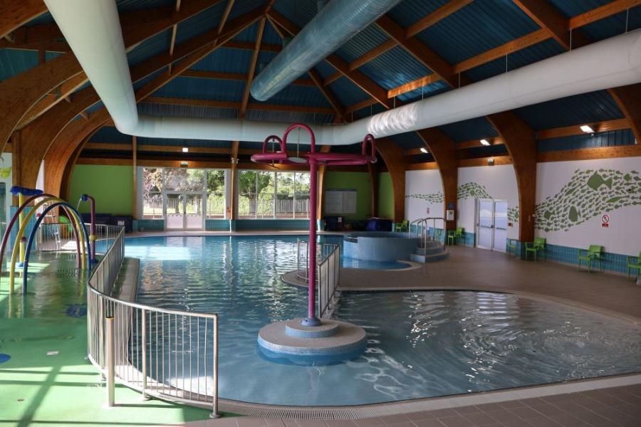 indoor pool at bashley holiday park in hampshire