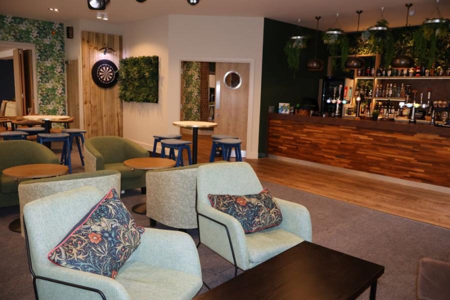 bar at bashley holiday park in hampshire