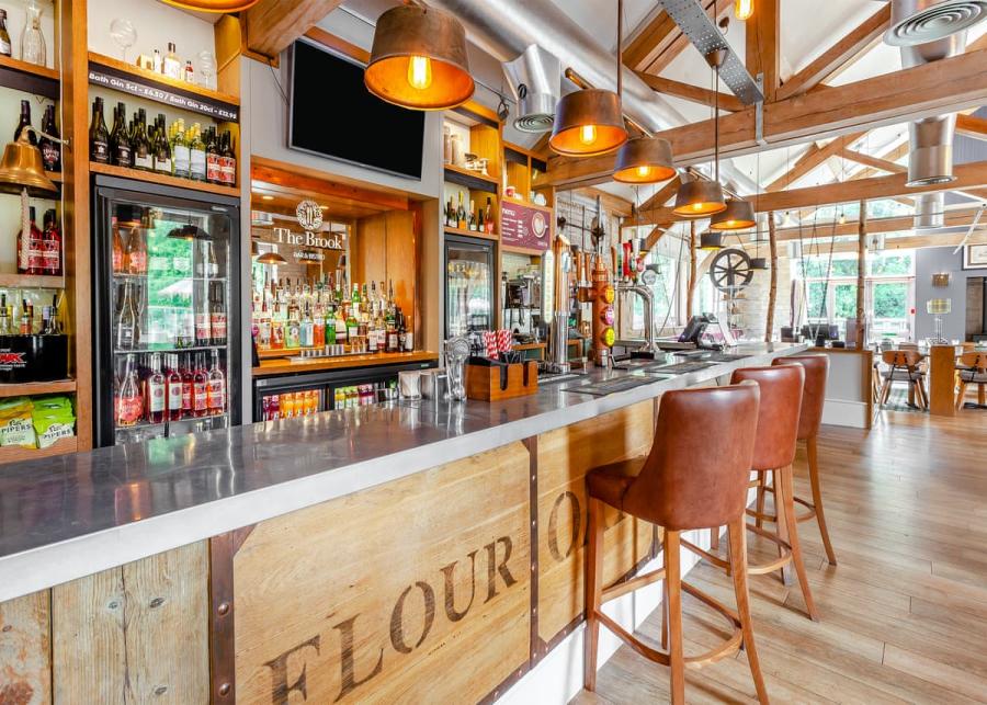 bar at bath mill lodge retreat near bath