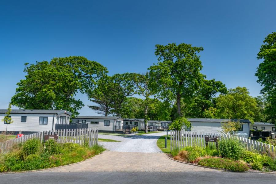 caravans at blue anchor holiday park near minehead