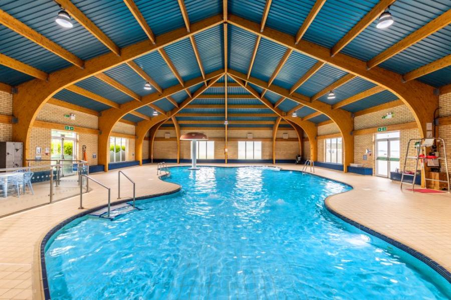 indoor pool at at blue anchor holiday park near minehead