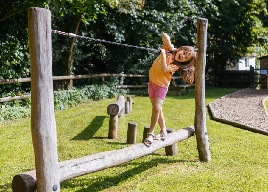 play area at brokerswood holiday park 