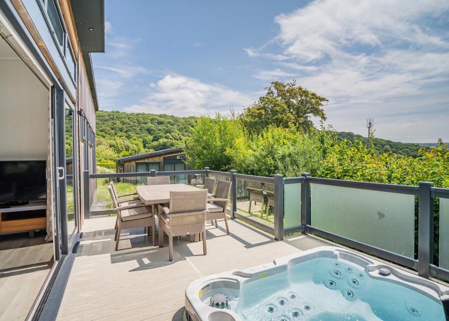 private hot tub lodges at cheddar woods resort and spa in cheddar