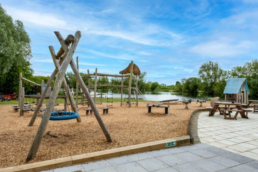 adventure playground at cotswold holiday park in gloucestershire