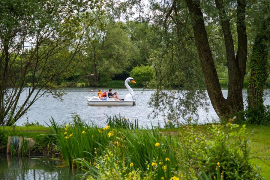 pedalos at at cotswold holiday park near cirencester