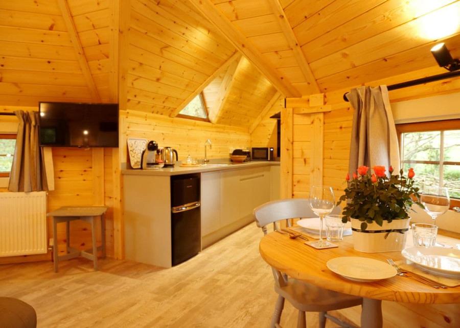 lodge interior at peckmoor farm lodges 