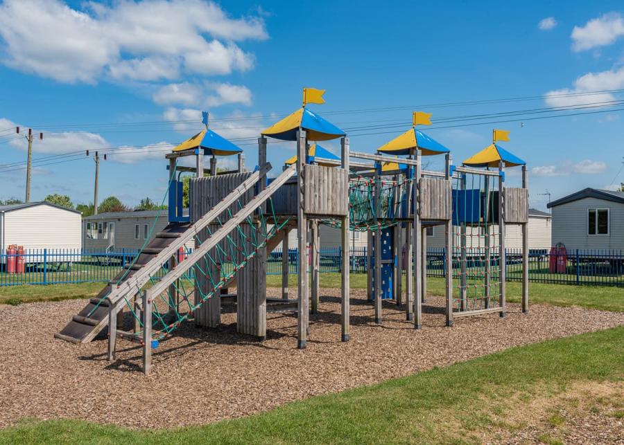 childrens play area at riverside holiday park 