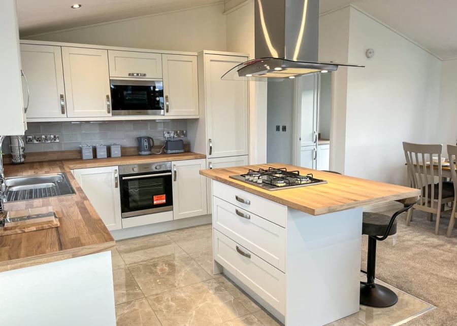 modern lodge interior at rookery manor lodges