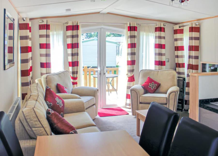 caravan lounge at tollerston holiday park in yorkshire