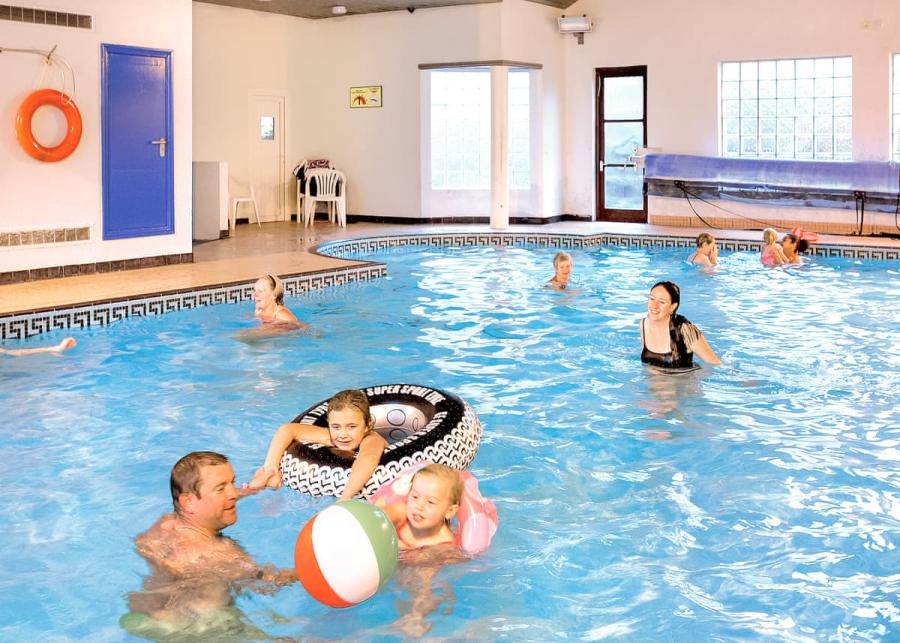 indoor swimming pool at anglesey bungalows near holyhead