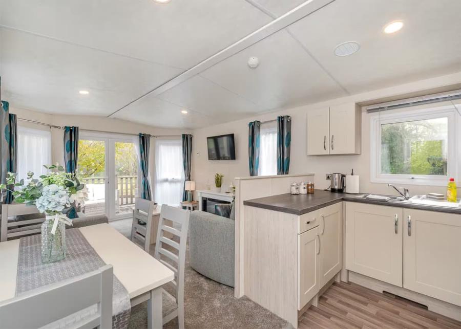 modern caravan inetrior at beverley holiday park 