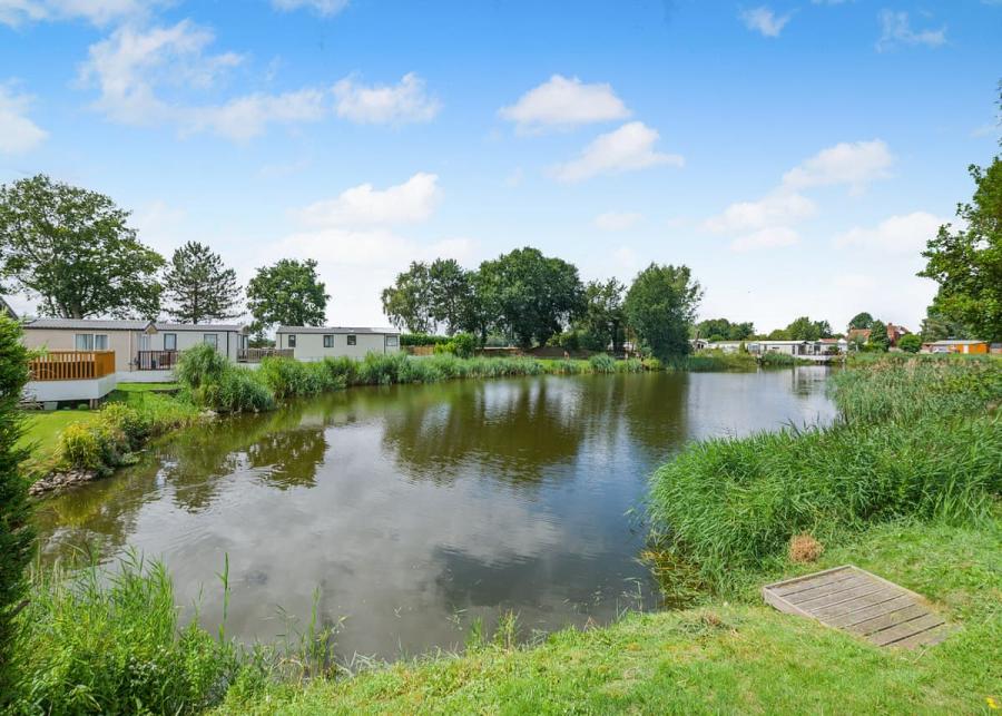 fishing lake at cawood country park near york