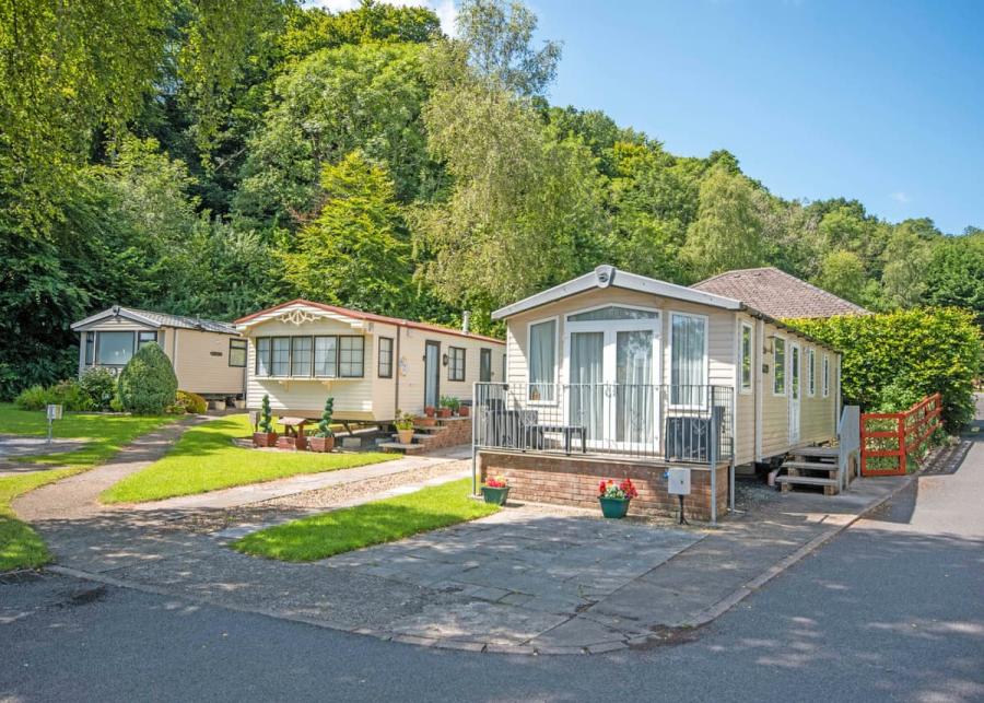 caravans at cenarth falls resort in newcastle emlyn