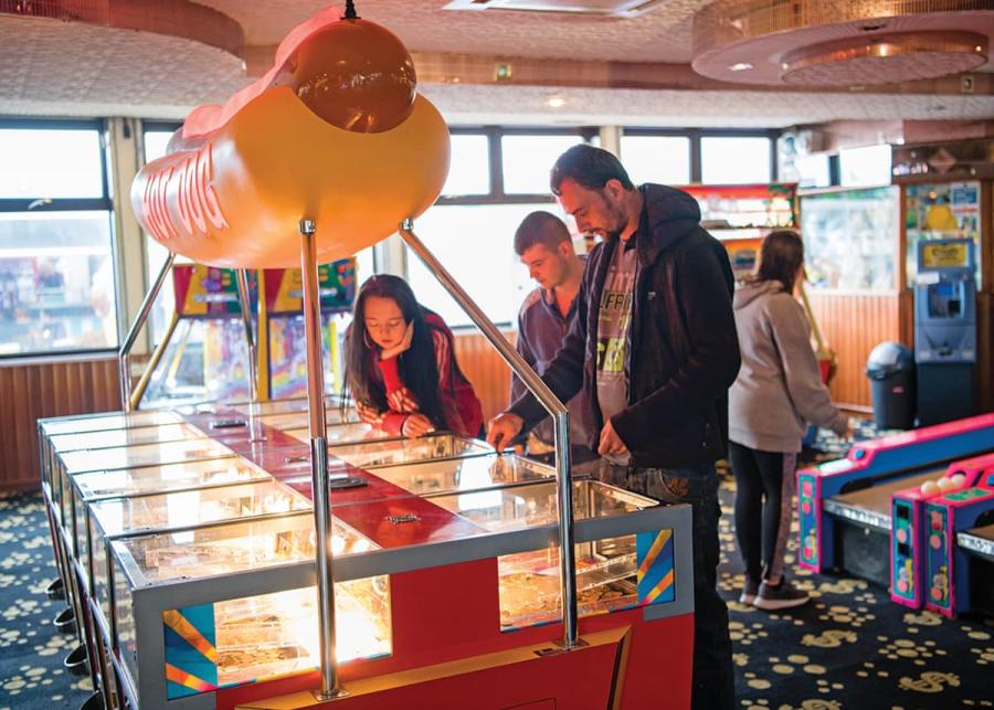 arcades at clarach bay near aberystwyth