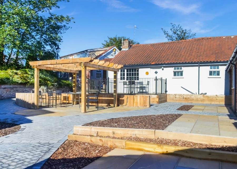 bar at the cottages at orchard farm in filey