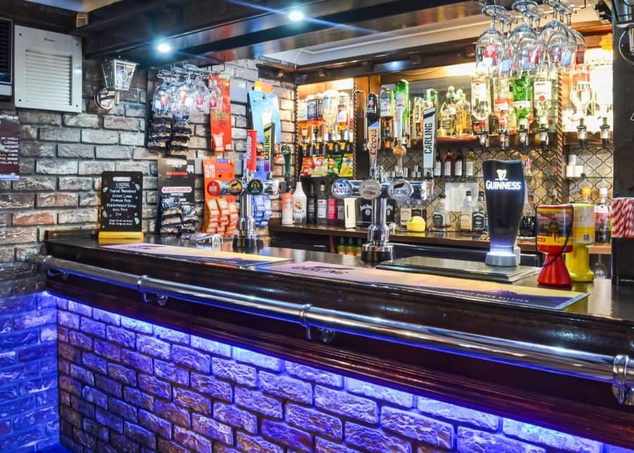 bar at the cottages at orchard farm in yorkshire