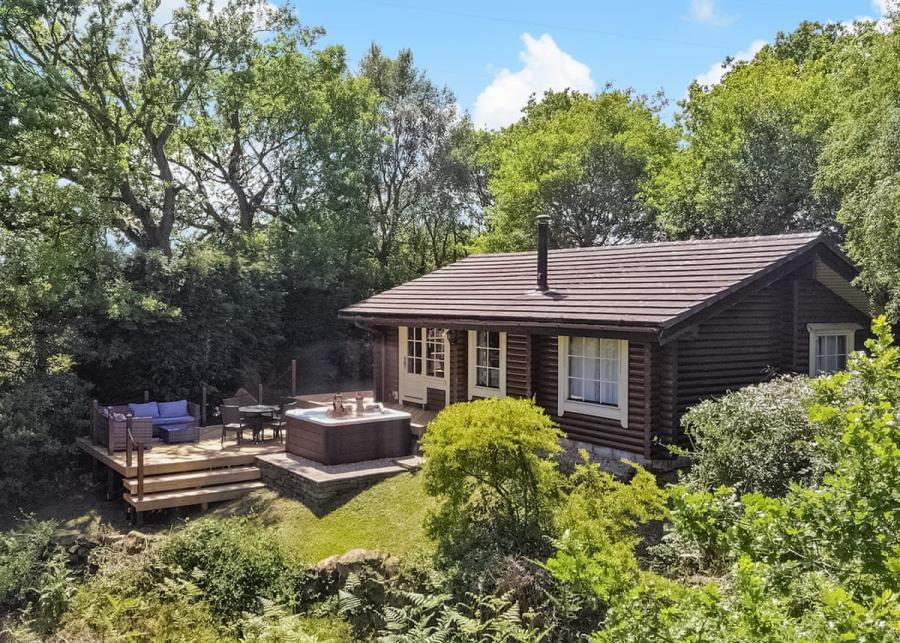 private lodge with hot tub at faweather grange lodges in bingley
