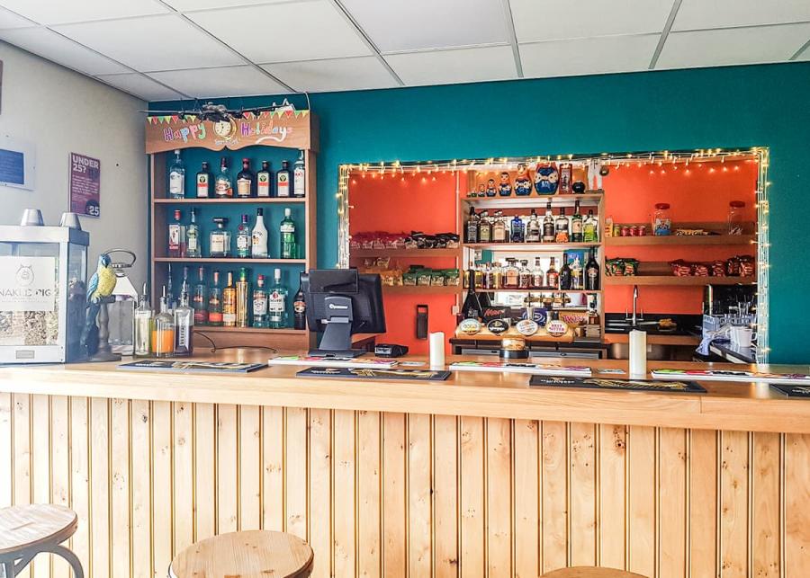 bar at flaxton meadows luxury lodges in york