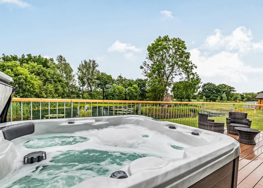 private hot tubs at flaxton meadows luxury lodges in york