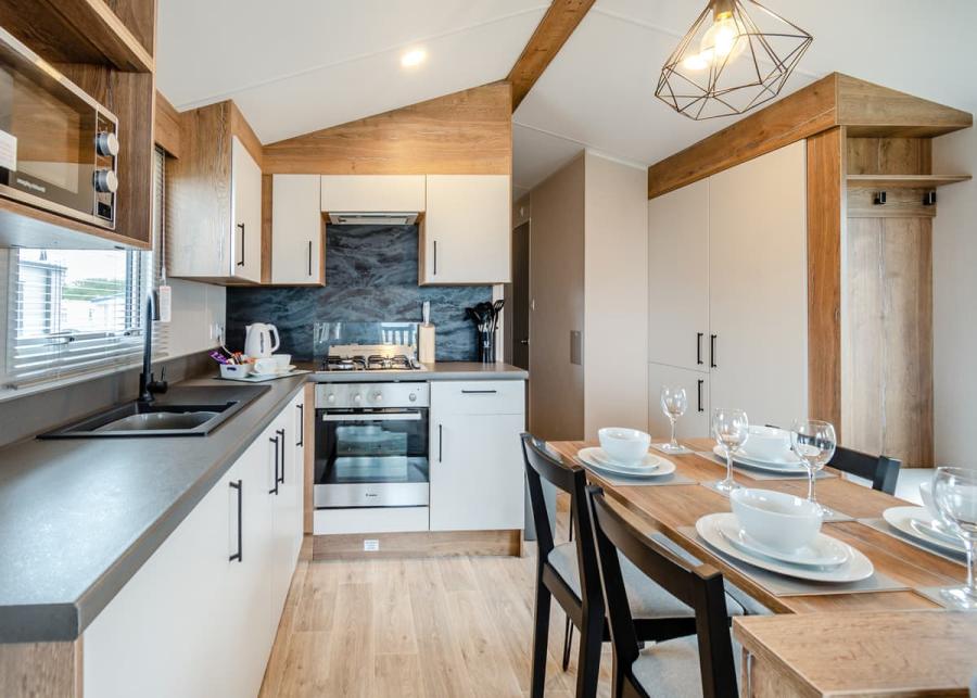 modern kitchen at hornsea leisure park in hornsea