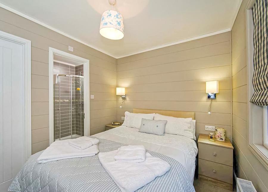 double bedroom at jamies cragg holiday park in yorkshire