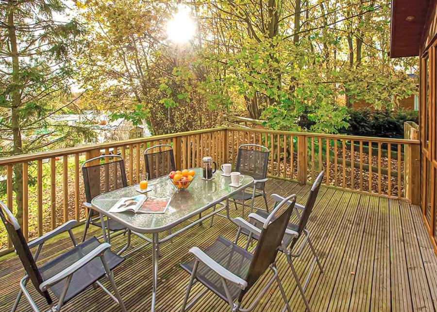 private decking at jamies cragg holiday park in york