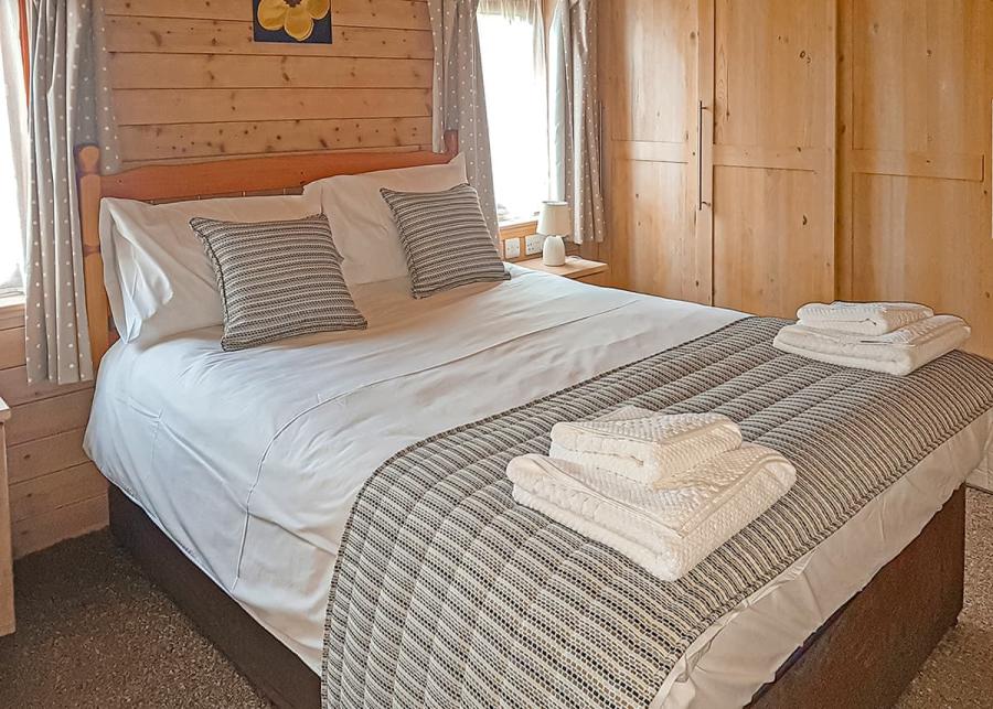 double bedroom at llwyngwair manor holiday park in pembrokeshire