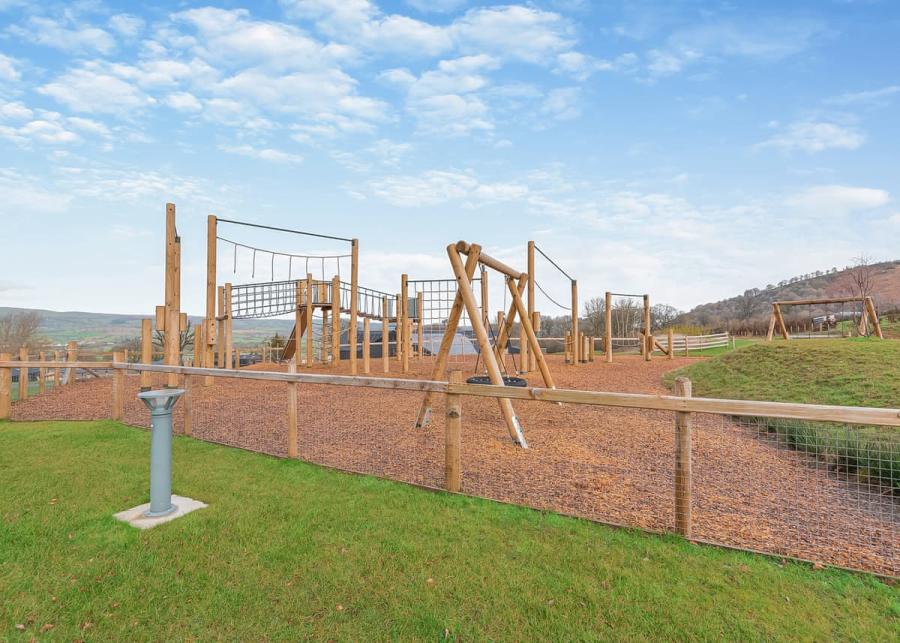 playground at love2stay mid wales in powys