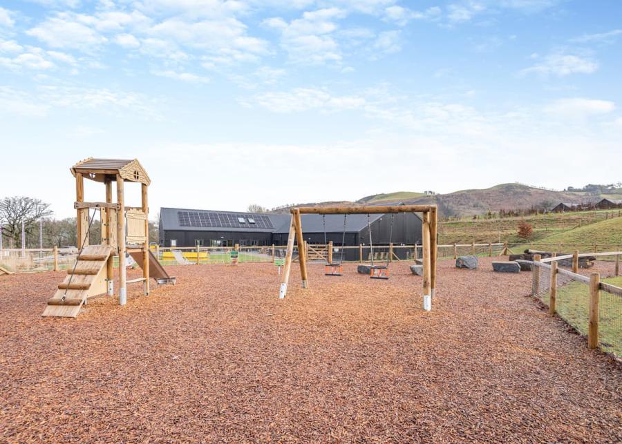 childrens play park at love2stay mid wales in powys