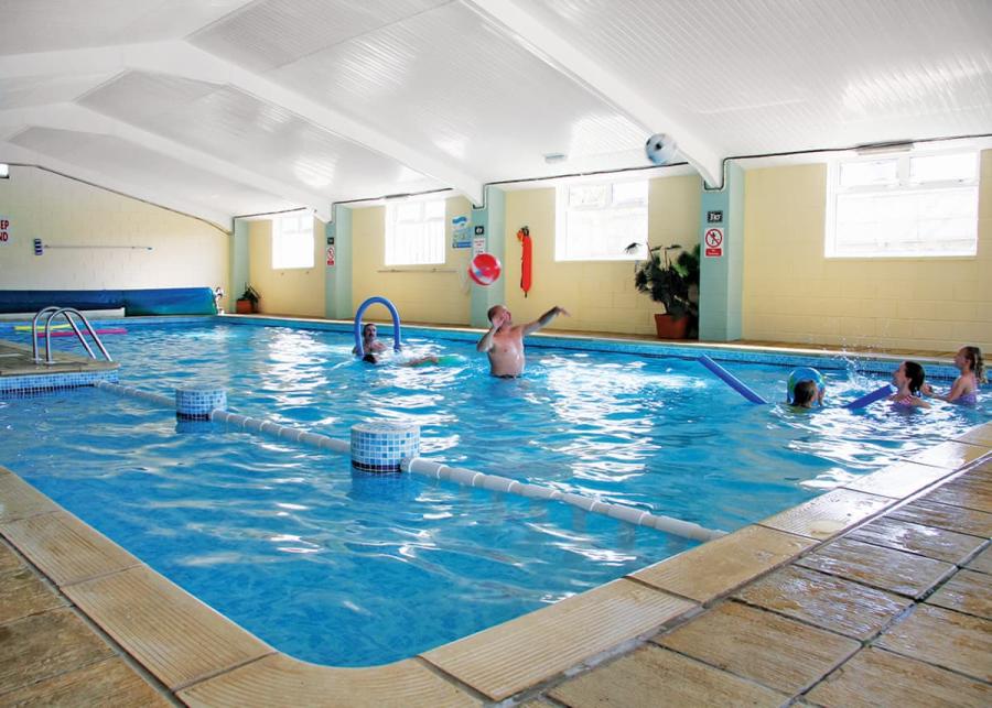 indoor swimming pool at pencnwc holiday park in cardiganshire