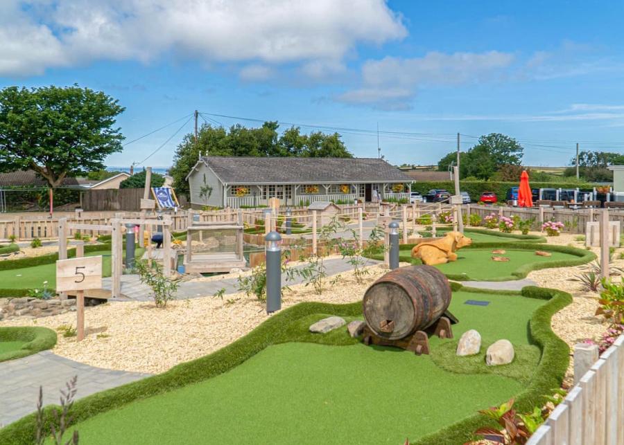 crazy golf at pencnwc holiday park near new quay