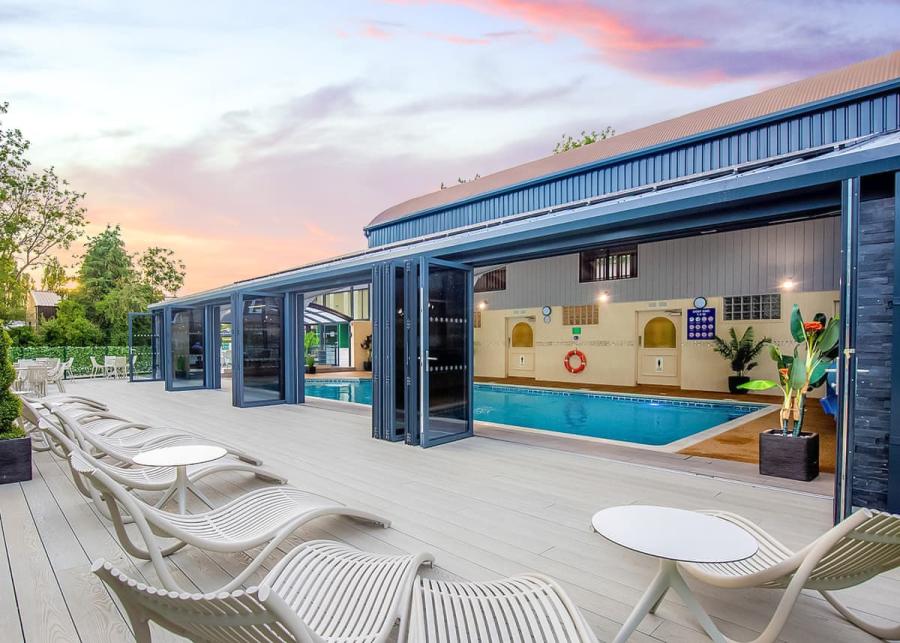 indoor swimming pool at plassey holiday park in eyton near wrexham