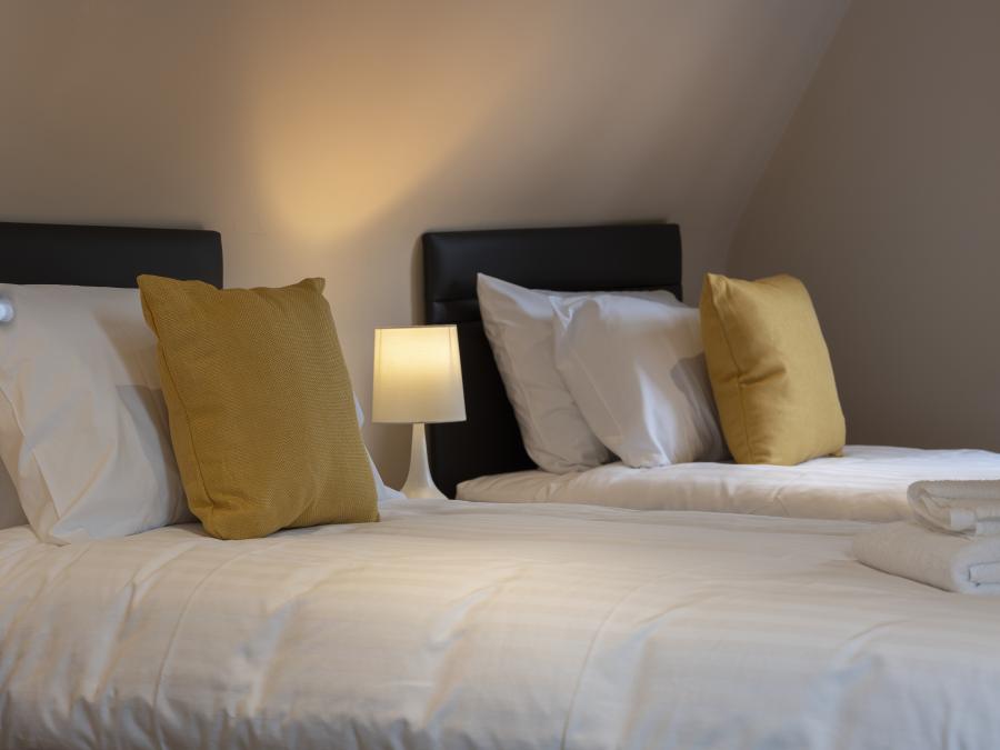 Cosy twin bed glamping pods on Exmoor