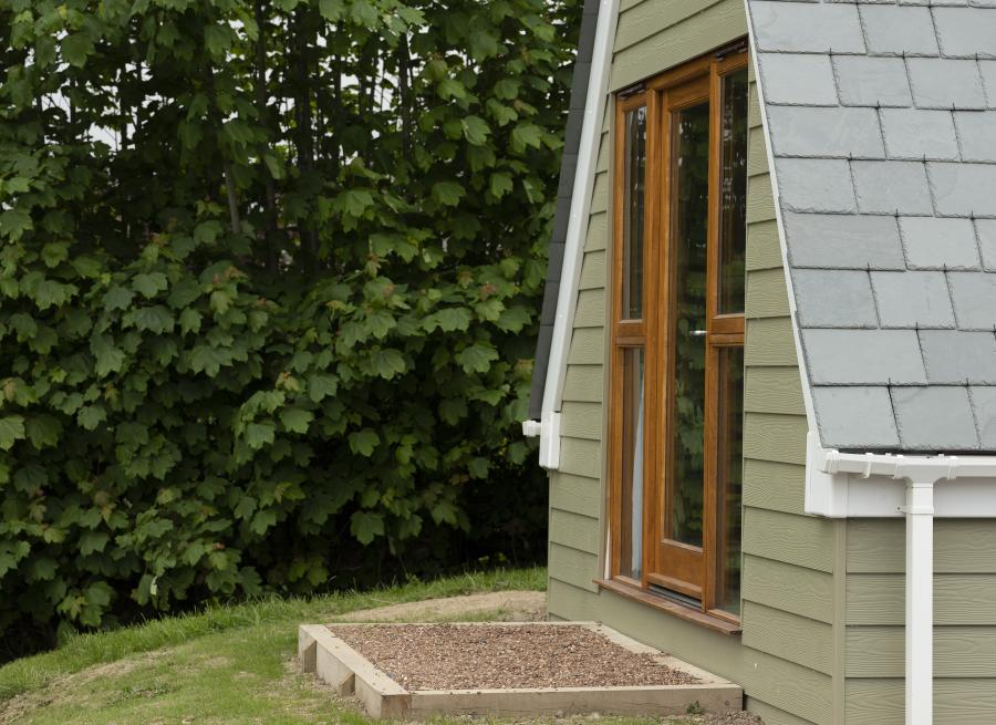 Exterior of a glamping pod on Exmoor, North Devon