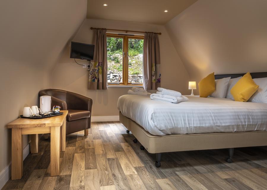 the luxury pod interior in North Devon
