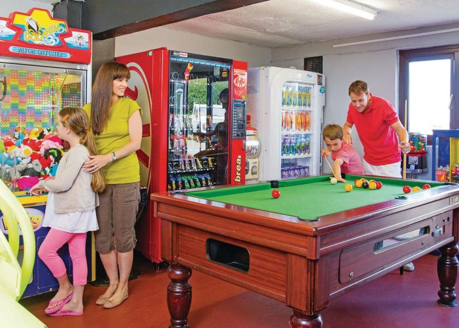 games room at white tower holiday park near caernarfon