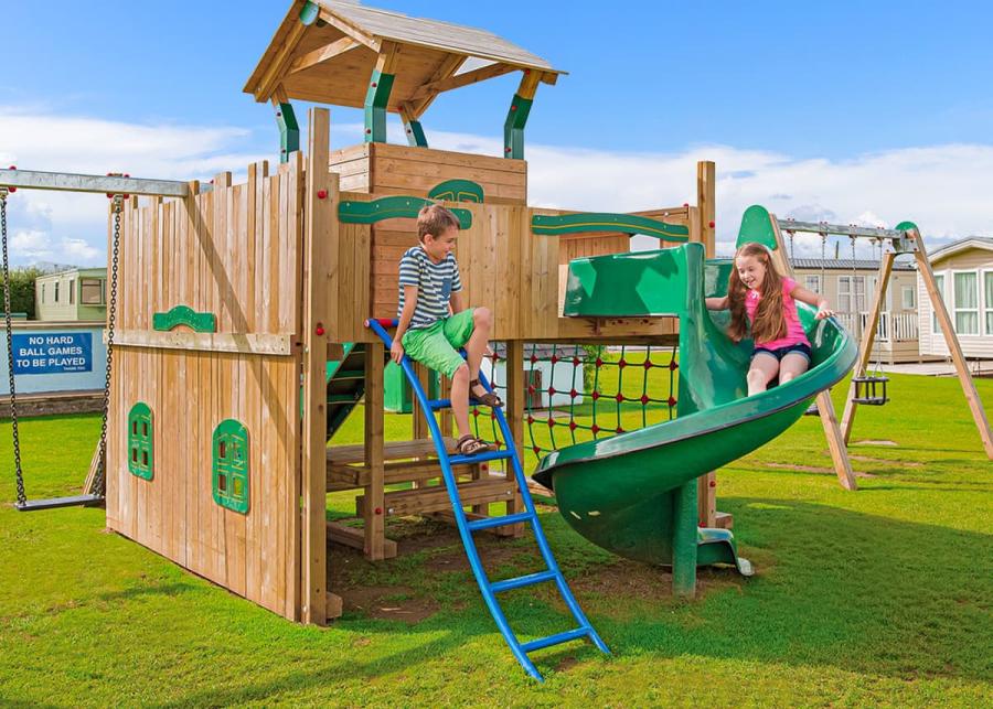 childrens play area at white tower holiday park near caernarfon